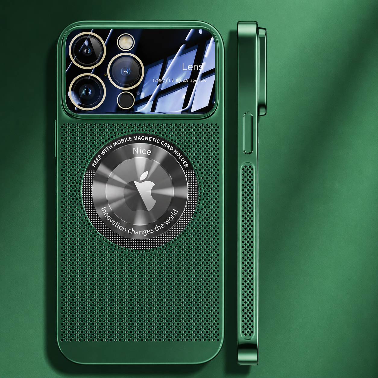 Premium iPhone Case MagSafe Compatible Magnetic Protective Cover Cooling Mesh Back Shockproof Camera Lens Protection Slim Full Coverage