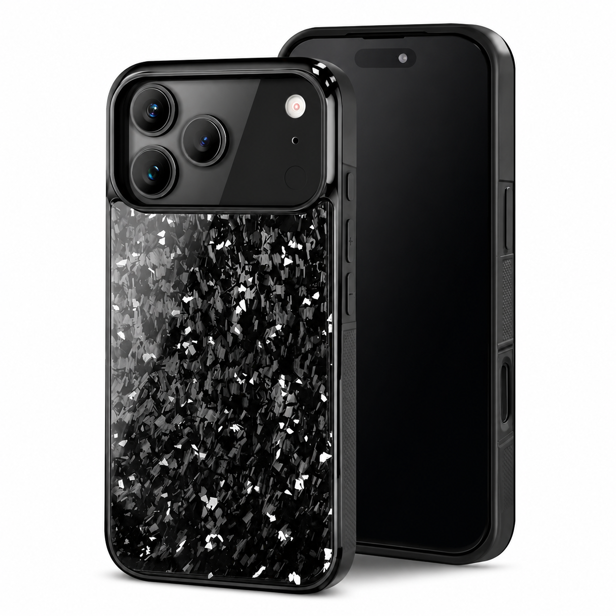 Premium iPhone Case MagSafe Compatible Forged Carbon Fiber TPU Hybrid Cover Shockproof Full Coverage Anti Scratch Non Slip Protective Design