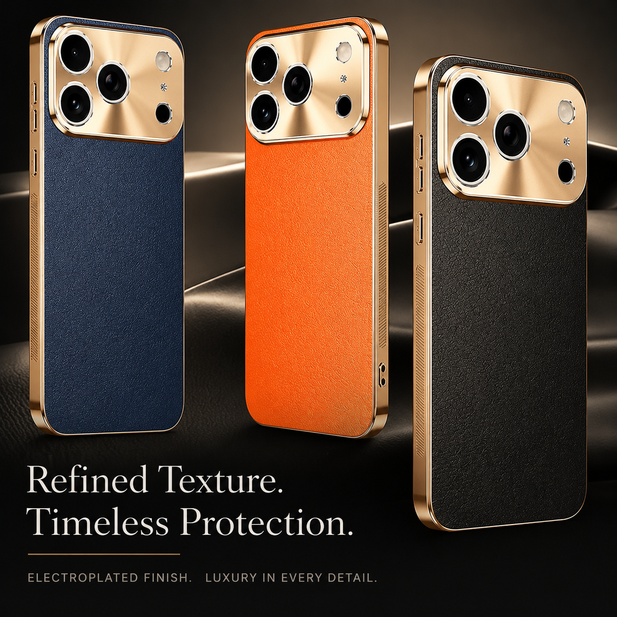 Premium iPhone Case MagSafe Compatible Magnetic Leather Cover Electroplated Frame Shockproof Protective Camera Lens Protection Full Coverage Slim Design