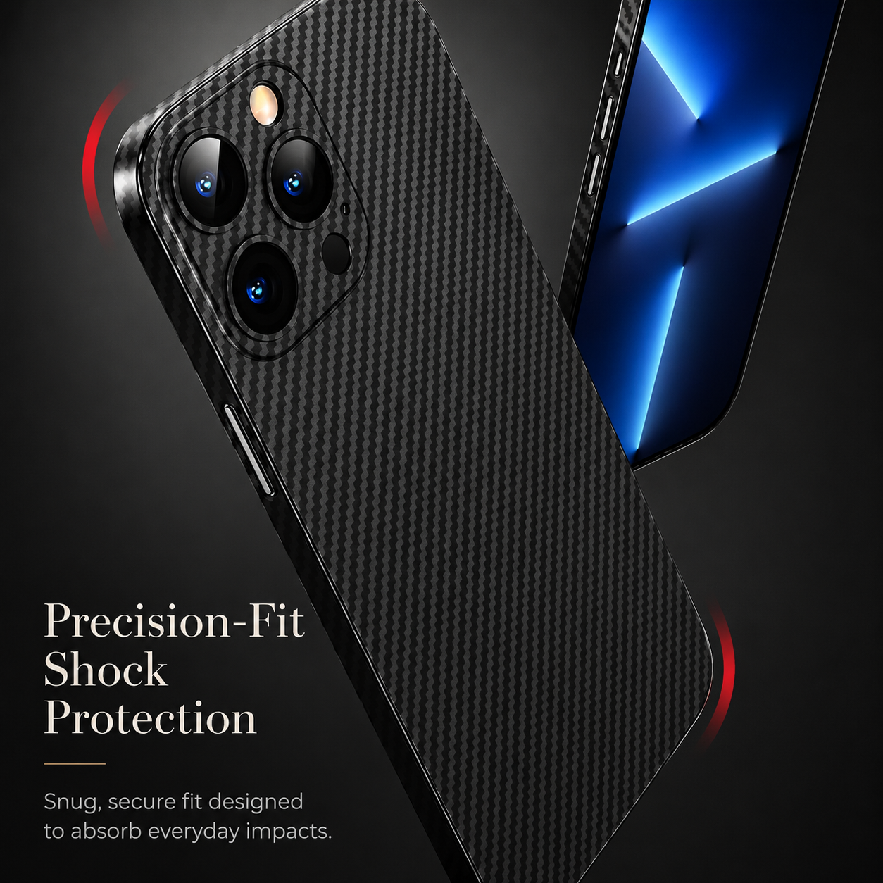 Premium iPhone Case Ultra Thin Carbon Fiber Matte Protective Cover Lightweight Anti Scratch Slim Hard Back Camera Protection Full Coverage