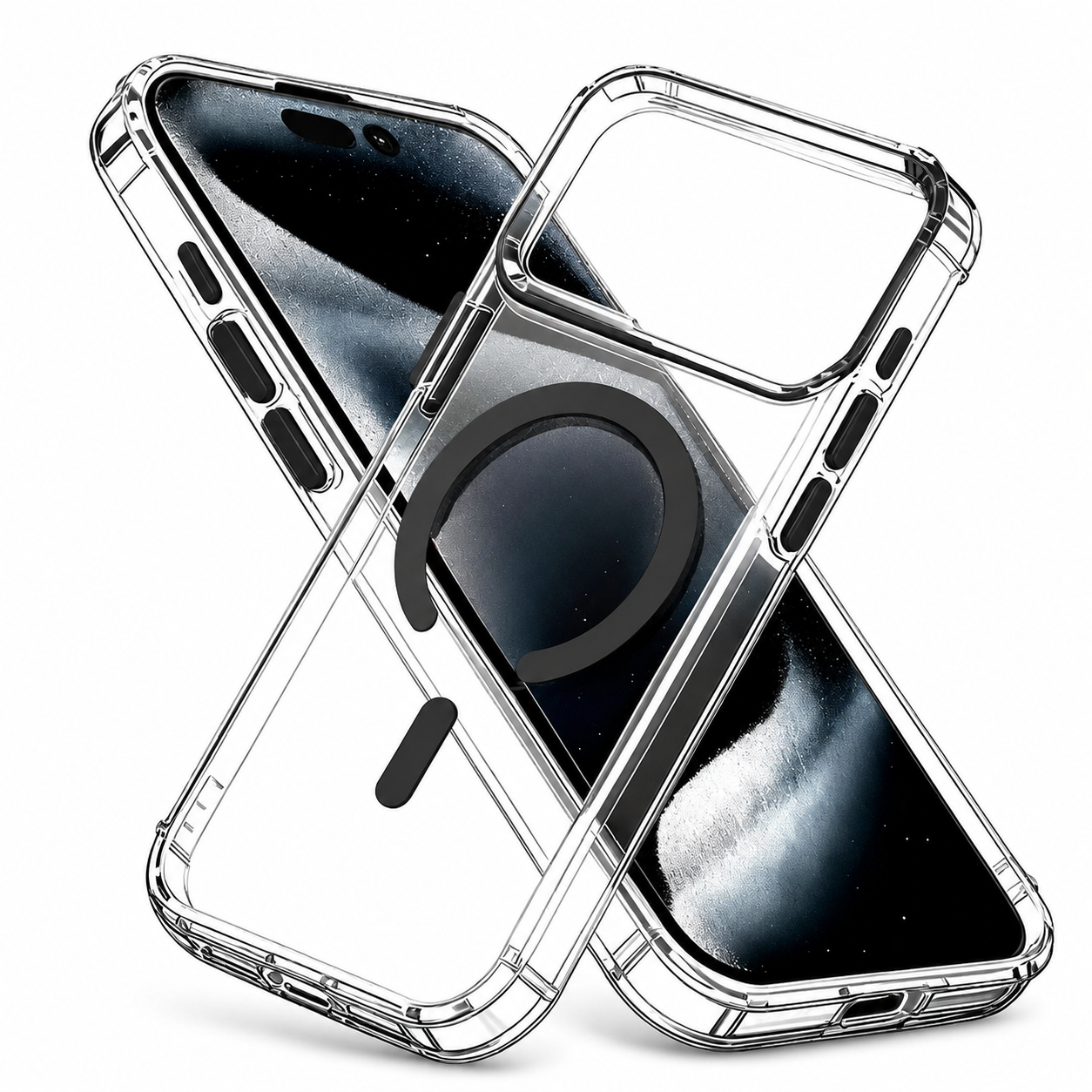 Premium iPhone Case Ultra Slim Magnetic MagSafe Compatible Wireless Charging Shockproof PC TPU Full Coverage Anti Scratch Luxury Protective Design