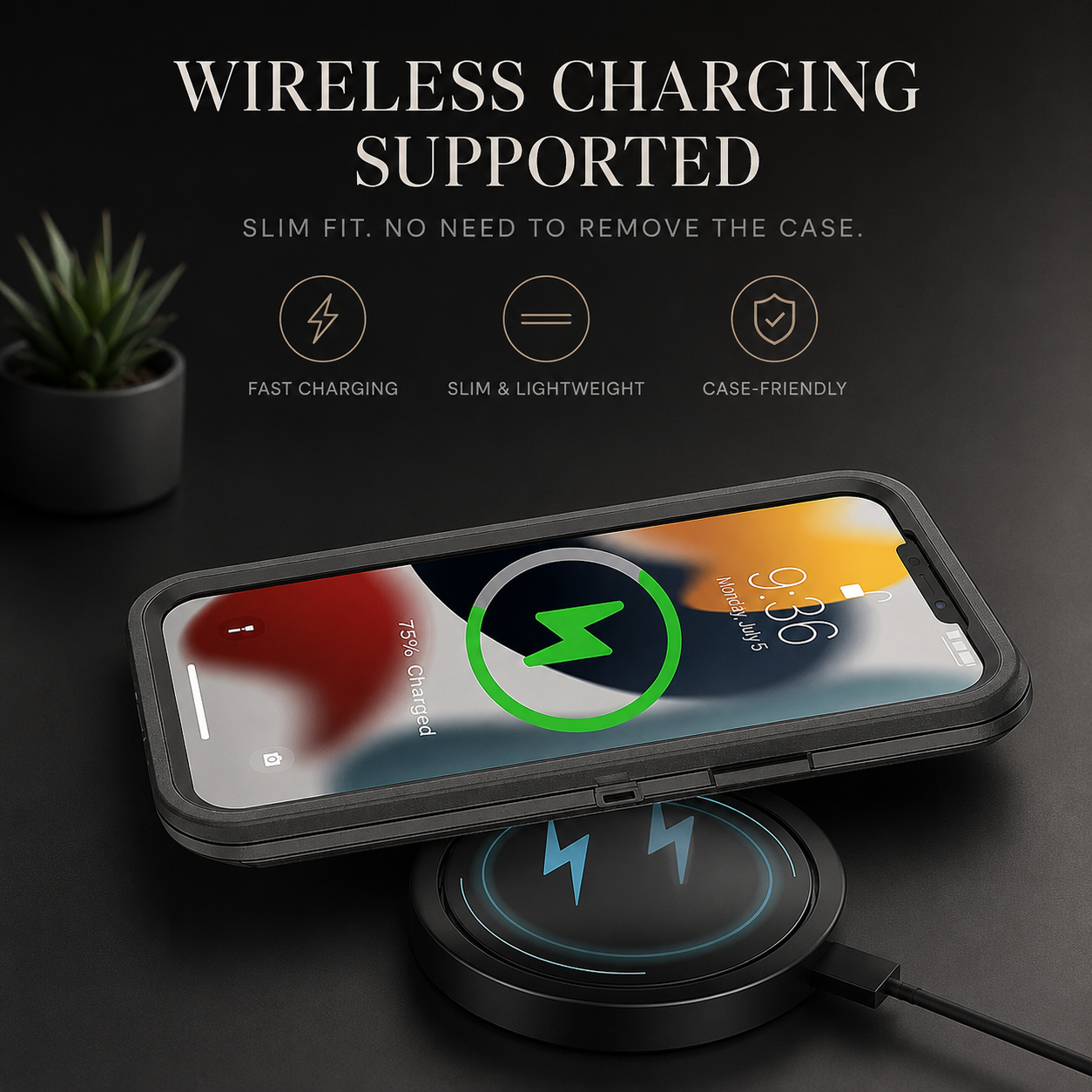 Premium iPhone Case Rugged Defender Magnetic Dual Layer Shockproof Armor Protective Cover Belt Clip Holder Heavy Duty Anti Slip Grip Full Port Protection Design