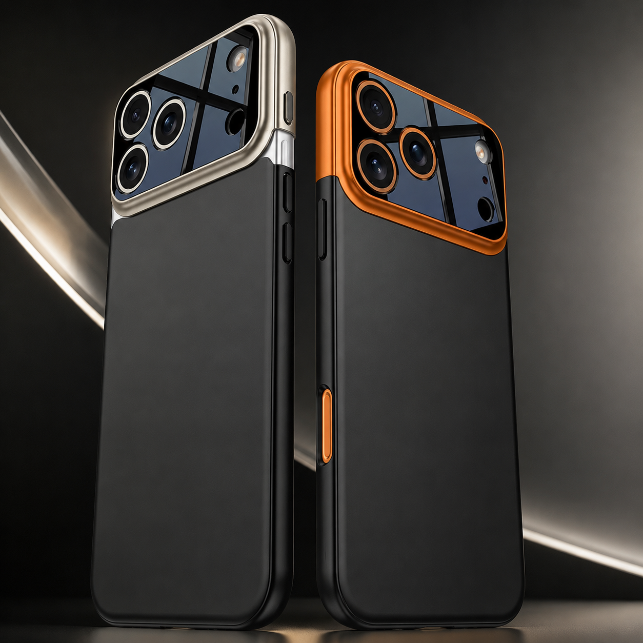 Premium iPhone Case Slim Hard Protective Cover Camera Lens Protection Shockproof Anti Scratch Matte Non Slip Two Tone Full Coverage