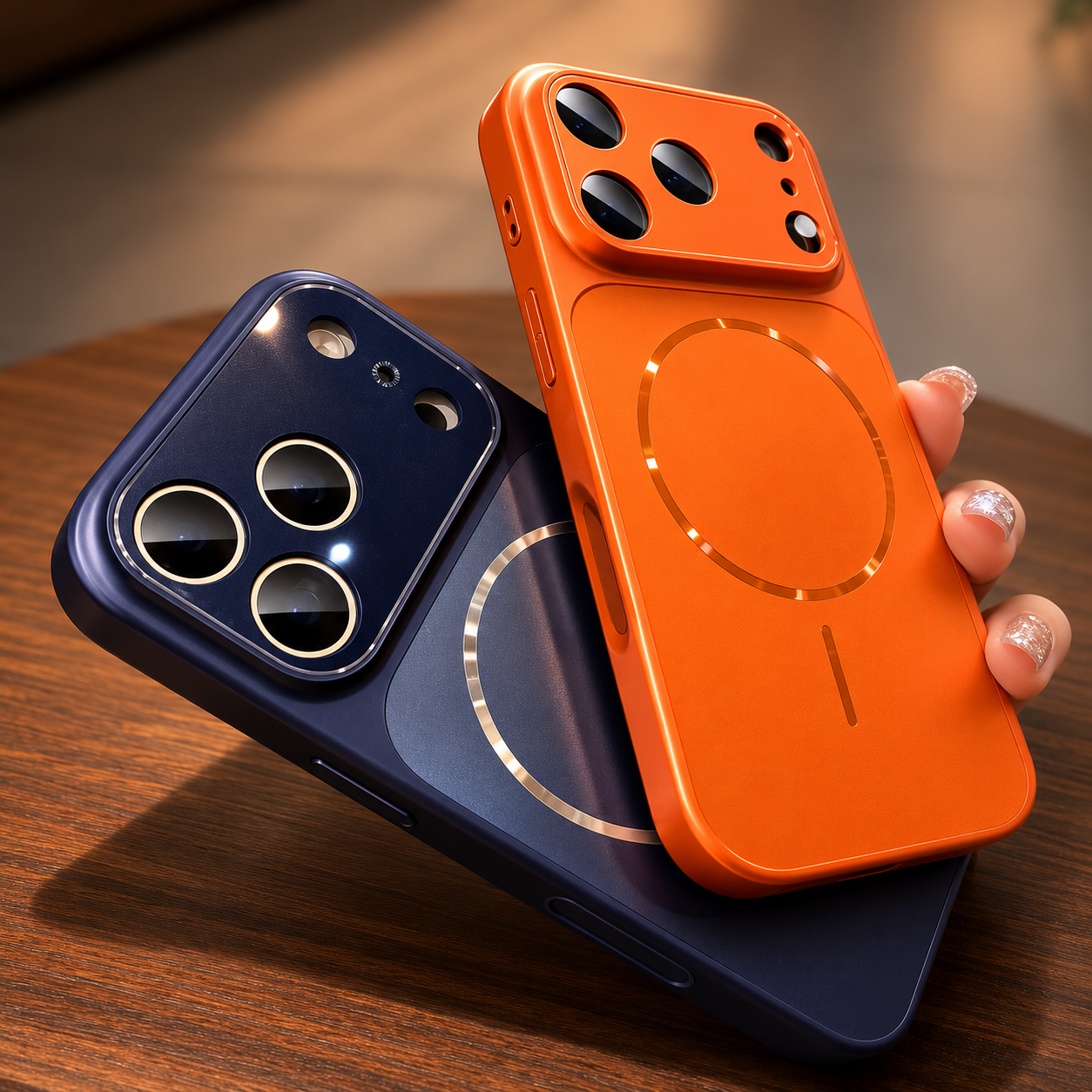 Premium iPhone Case MagSafe Compatible Magnetic Matte Protective Cover Shockproof PC Back Glass Camera Lens Guard Anti Fingerprint Slim Full Coverage Design