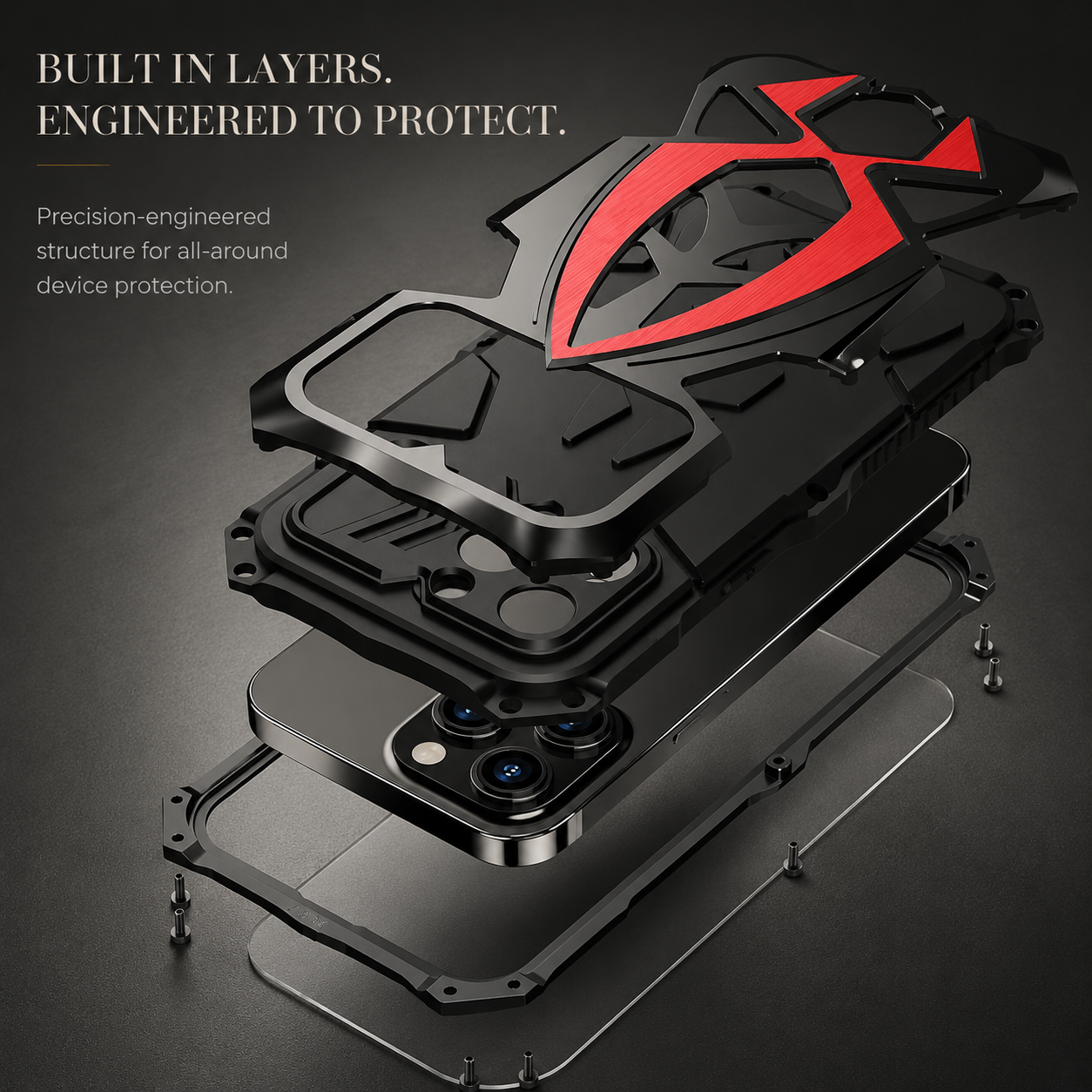 Premium iPhone Case MagSafe Compatible Magnetic Metal Armor Protective Cover Shockproof Camera Lens Protection Ultra Thin TPU Frame Full Coverage Design