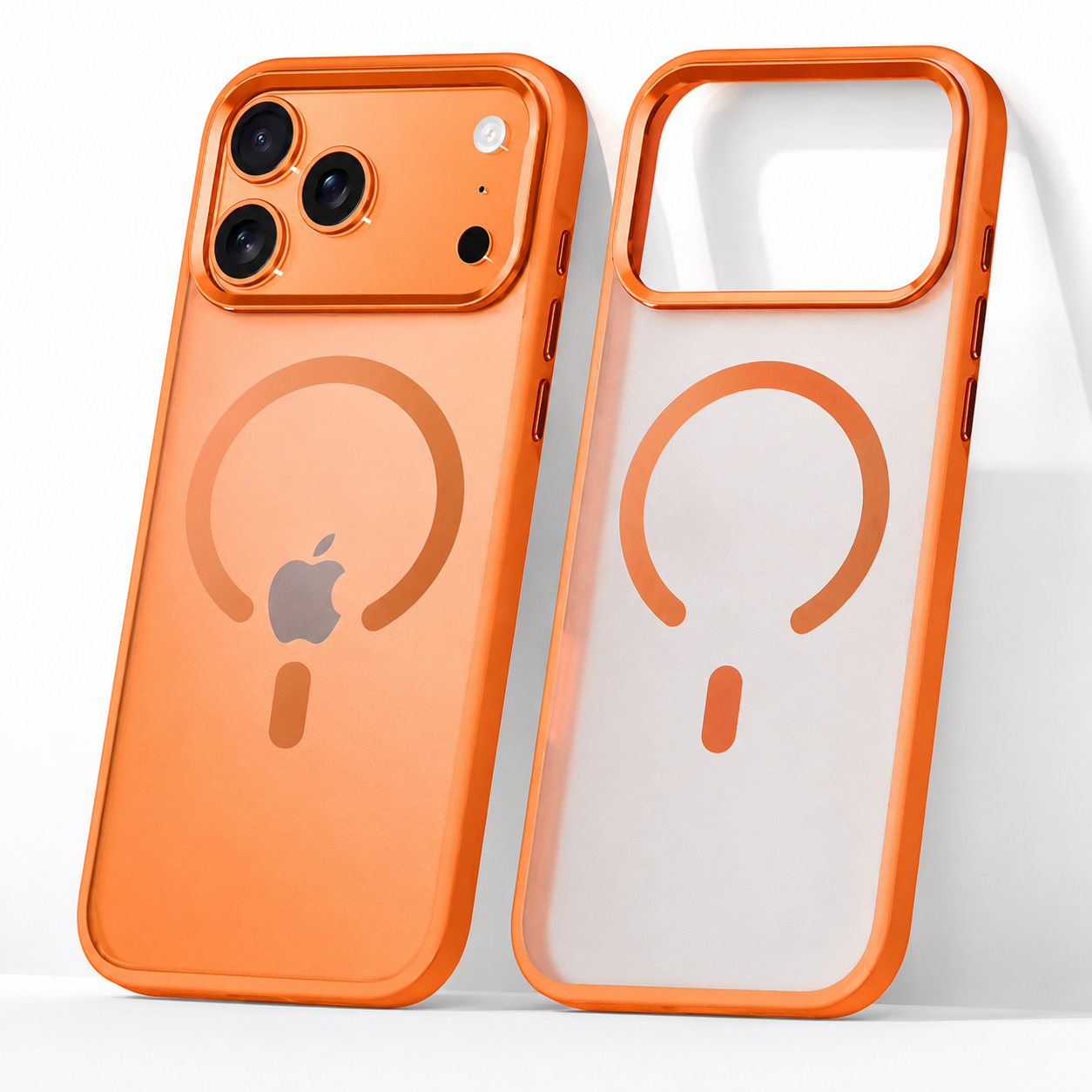 Premium iPhone Case MagSafe Compatible Matte Translucent Cover Alloy Camera Frame PC TPU Hybrid Shockproof Protective Cover Anti Scratch Slim