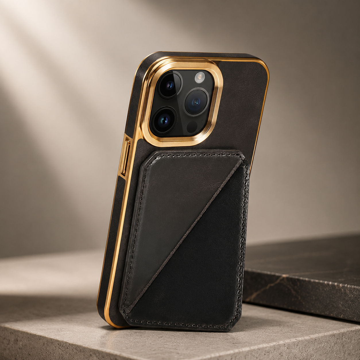 Premium iPhone Case Genuine Cowhide Leather Wallet Cover MagSafe Compatible Magnetic Card Holder Shockproof Camera Protection Slim Full Coverage