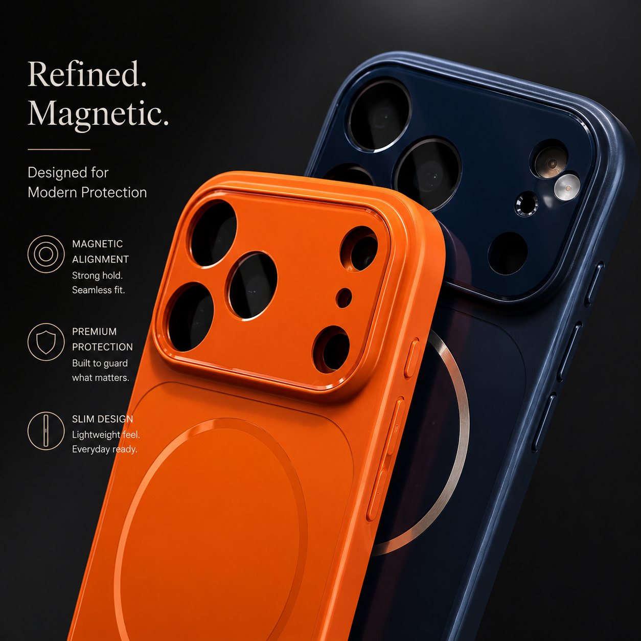 Premium iPhone Case MagSafe Compatible Magnetic Matte Protective Cover Shockproof PC Back Glass Camera Lens Guard Anti Fingerprint Slim Full Coverage Design
