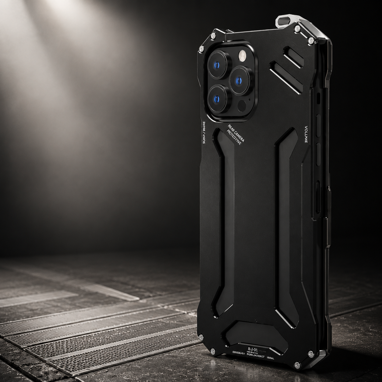 Premium iPhone Case Slim Aluminum Metal Shockproof Cover Hard Back Anti Fingerprint Non Slip Heavy Duty Full Coverage Scratch Resistant Protective Design