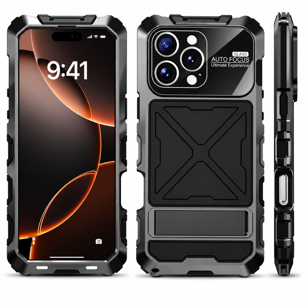 Premium iPhone Case MagSafe Compatible Magnetic Protective Cover 360 Metal Lock Frame Dual Tempered Glass Shockproof Camera Lens Guard Full Body Ultra Thin Design