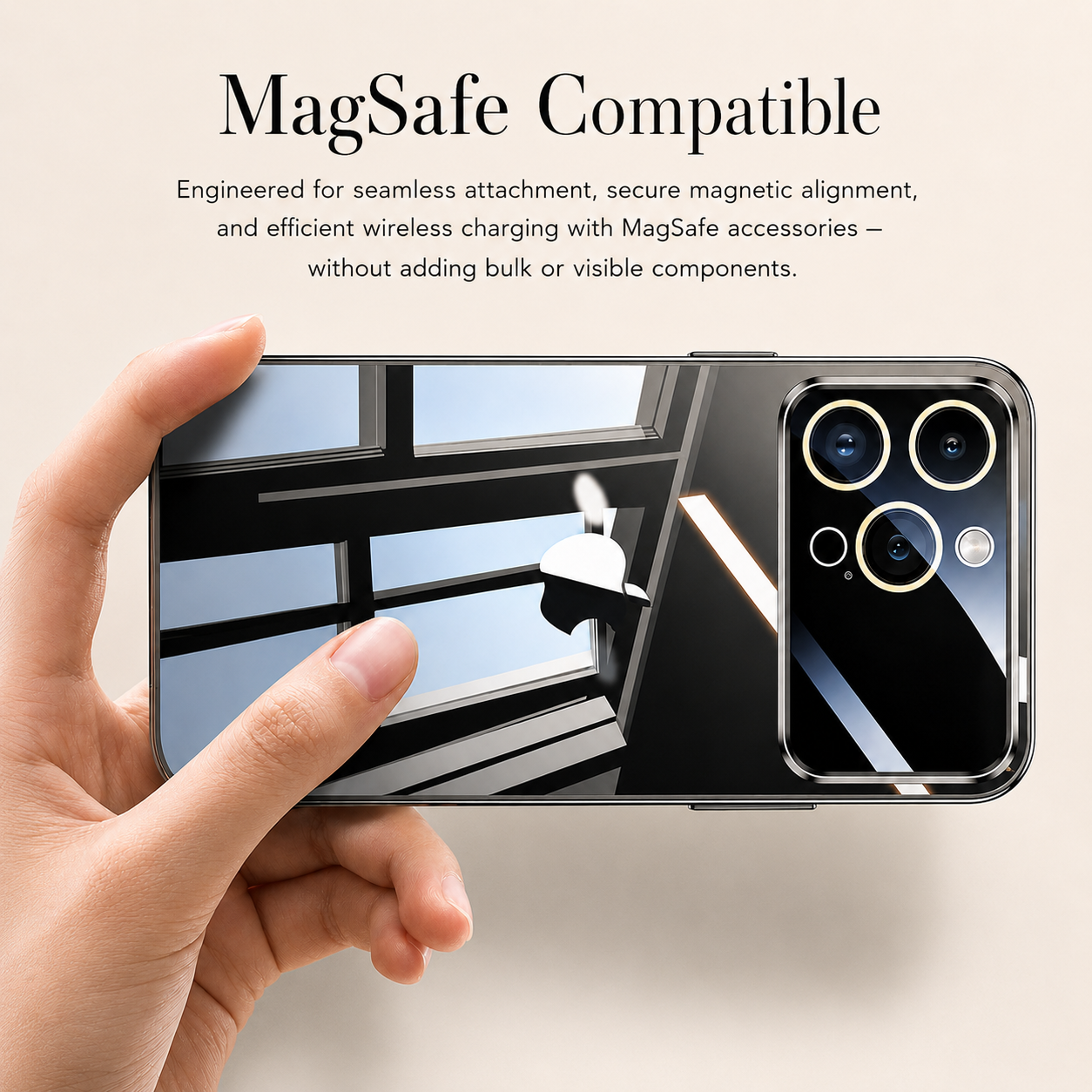 Premium iPhone Case MagSafe Compatible Transparent Shockproof Protective Cover Clear Hard Back Silicone Bumper Camera Lens Protection Ultra Thin Full Coverage