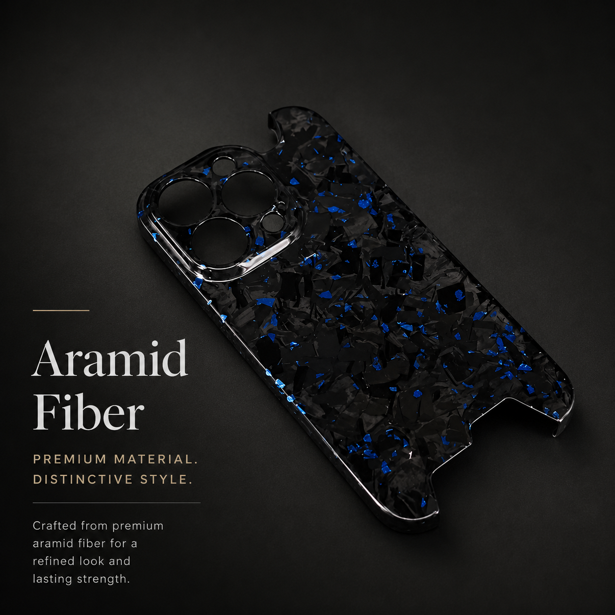 Premium iPhone Case Aramid Carbon Fiber MagSafe Compatible Ultra Thin Glossy Forged Cover Shockproof Lightweight Half Wrapped Slim Design