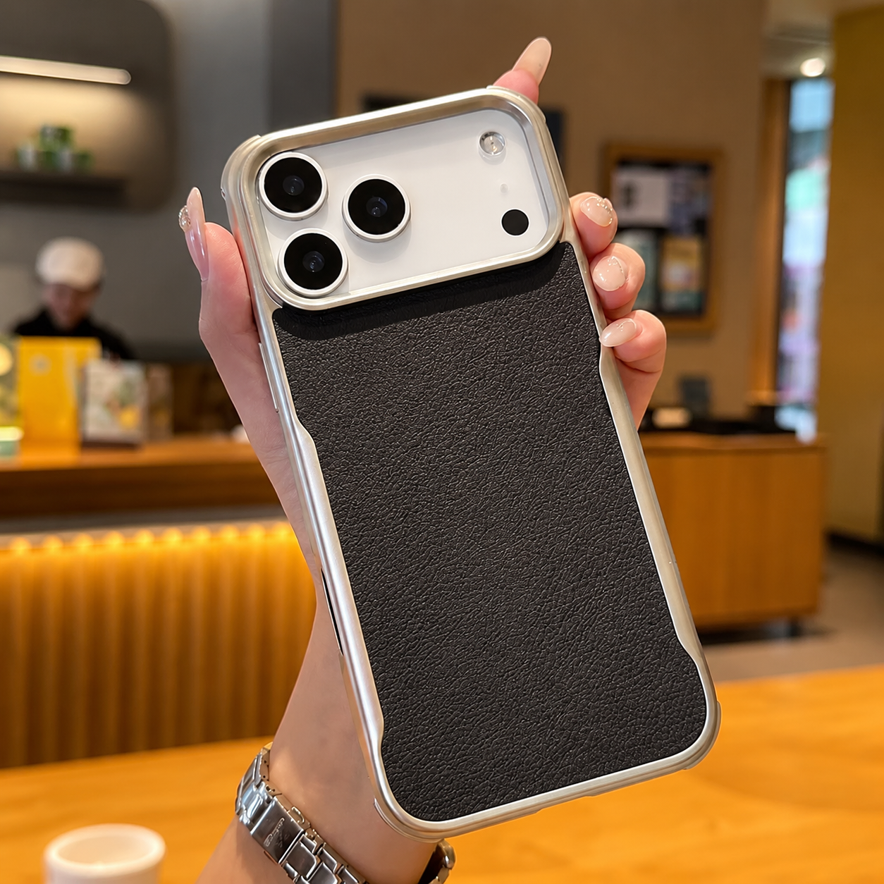 Premium iPhone Case MagSafe Compatible Magnetic PU Leather Protective Cover Metal Frame Shockproof Camera Lens Protection Anti Scratch Non Slip Full Coverage