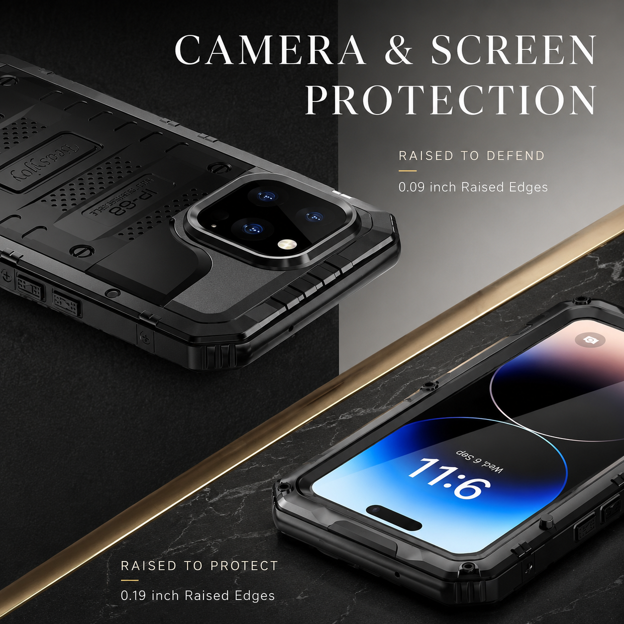 Premium iPhone Case MagSafe Compatible IP68 Waterproof Aluminum Armor Cover Magnetic Shockproof Full Body Camera Guard Rugged Protective Design
