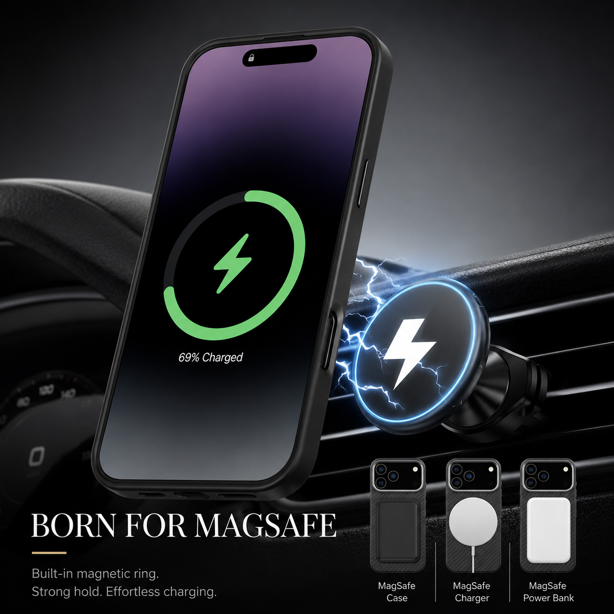 Premium iPhone Case MagSafe Compatible Aramid Fiber Ultra Thin Magnetic Protective Cover Full Coverage Shockproof Lightweight Slim Design Armor Case