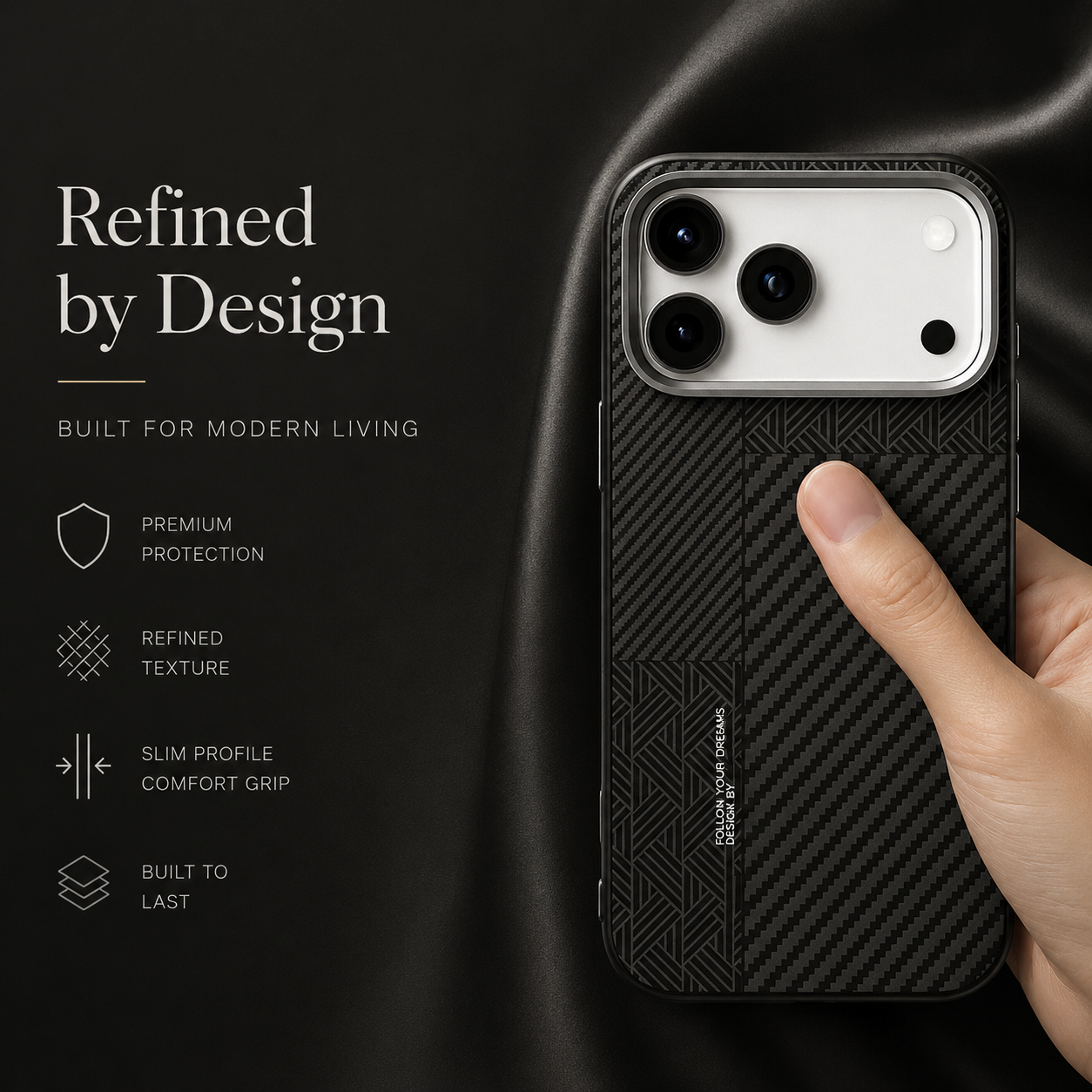 Premium iPhone Case Invisible Magnetic Cover Dual Layer Shockproof Matte Frosted Ultra Slim Full Coverage Camera Protection Anti Fingerprint Design