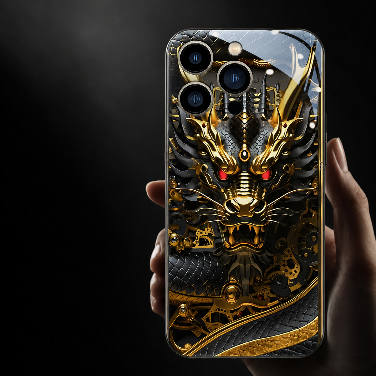 Premium iPhone Case LED Luminous Protective Cover Sound Reactive Tempered Glass Shockproof Camera Lens Protection Slim Full Coverage