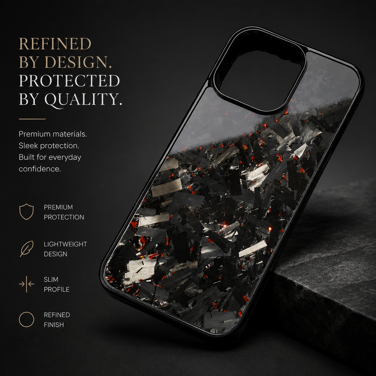 Premium iPhone Case MagSafe Compatible Forged Carbon Fiber Cover TPU Hybrid Full Coverage Magnetic Shockproof Anti Scratch Non Slip Slim Lightweight Protective Design