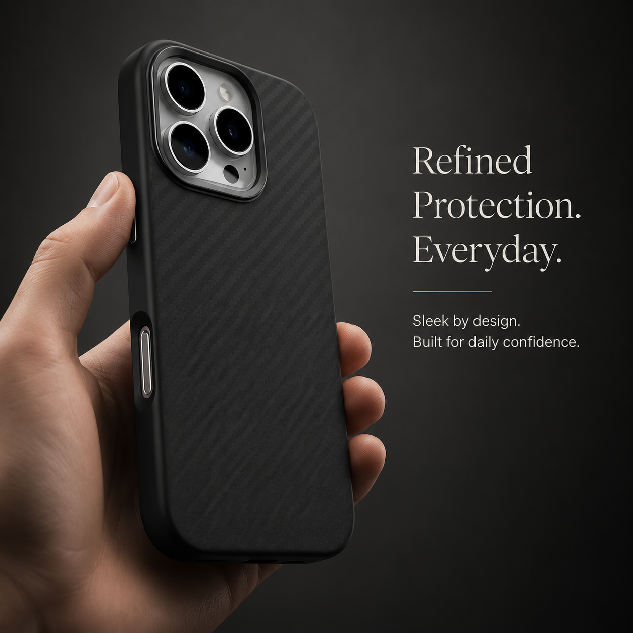 Premium iPhone Case MagSafe Compatible Carbon Fiber Cover TPU Shockproof Ultra Lightweight Anti Scratch Camera Protection Slim Protective Design