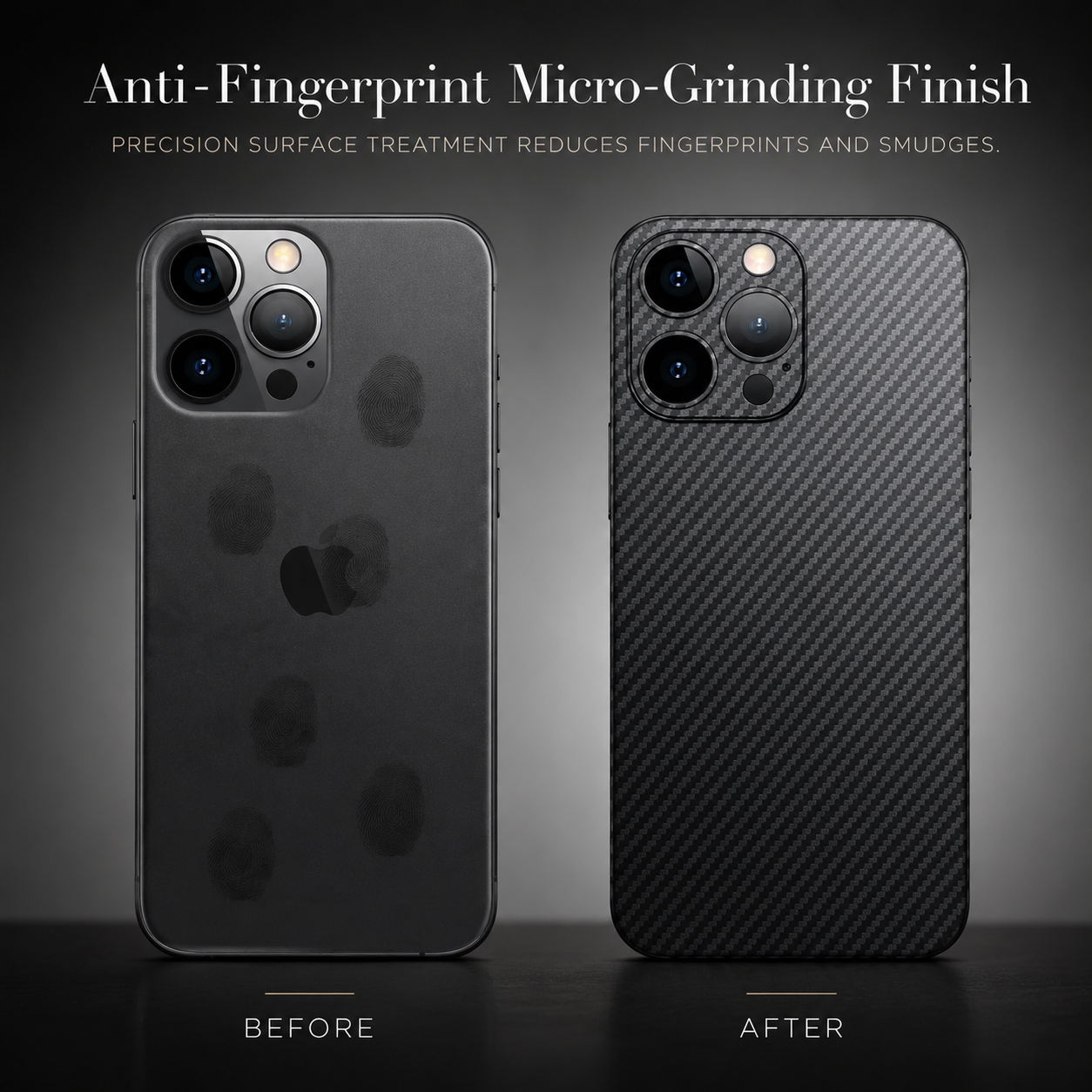 Premium iPhone Case Ultra Thin Carbon Fiber Matte Protective Cover Lightweight Anti Scratch Slim Hard Back Camera Protection Full Coverage