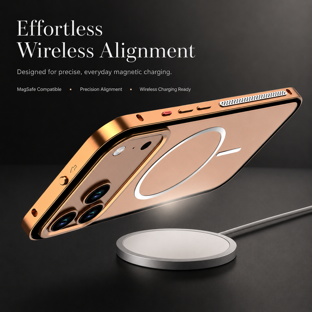 Premium iPhone Case MagSafe Compatible Magnetic Aluminum Frame Frosted Matte Shockproof Protective Camera Lens Protection Slim Design Full Coverage
