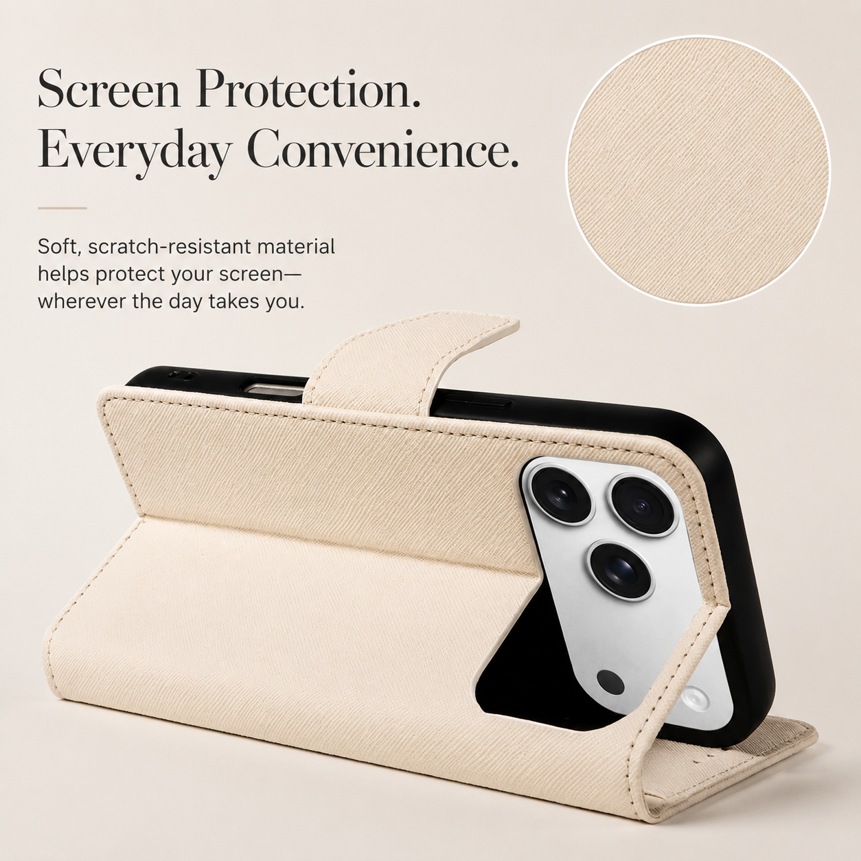 Premium iPhone Case Magnetic Leather Wallet Kickstand Shockproof MagSafe Compatible Card Holder Artificial Leather Full Coverage Protective Design