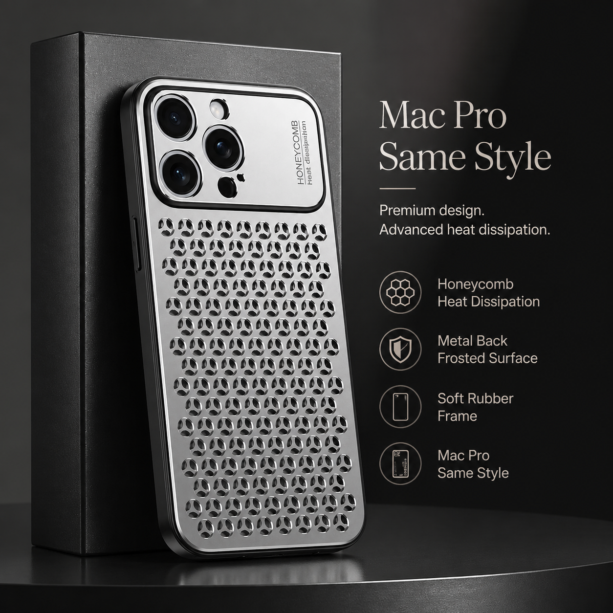 Premium iPhone Case Aluminum Alloy Protective Cover Breathable Metal Frame Shockproof Anti Fingerprint Scratch Resistant Slim Lightweight Design