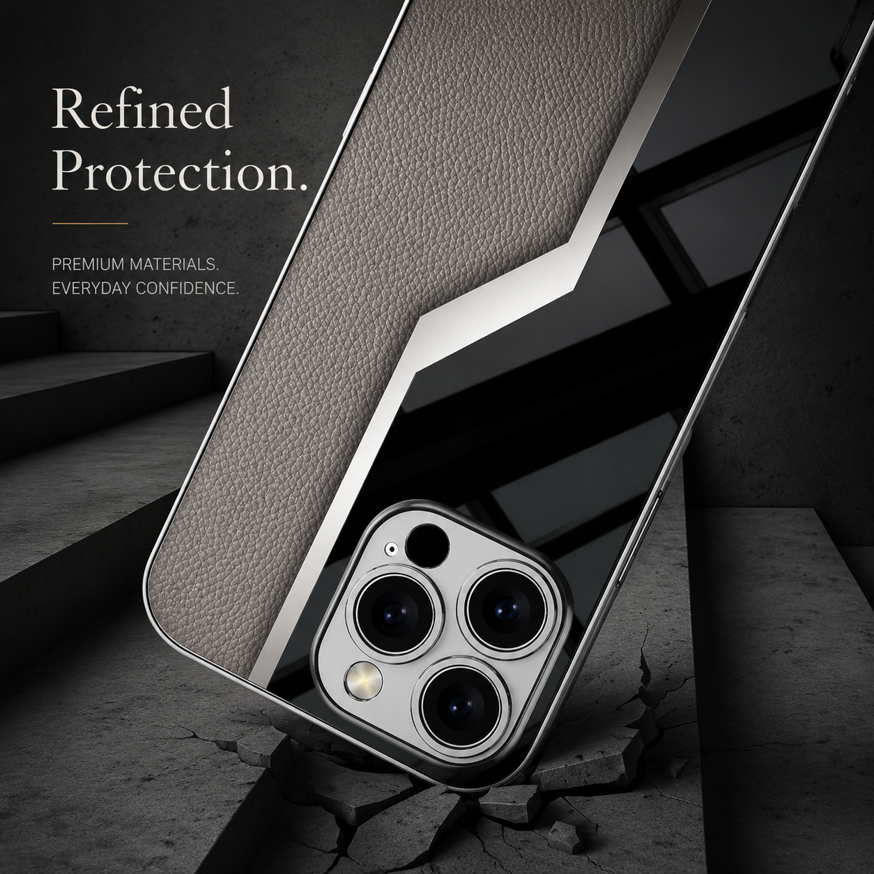 Premium iPhone Case Leather Plating Cover Soft TPU Edge Camera Lens Protection Shockproof Anti Scratch Ultra Thin Full Coverage Protective Design