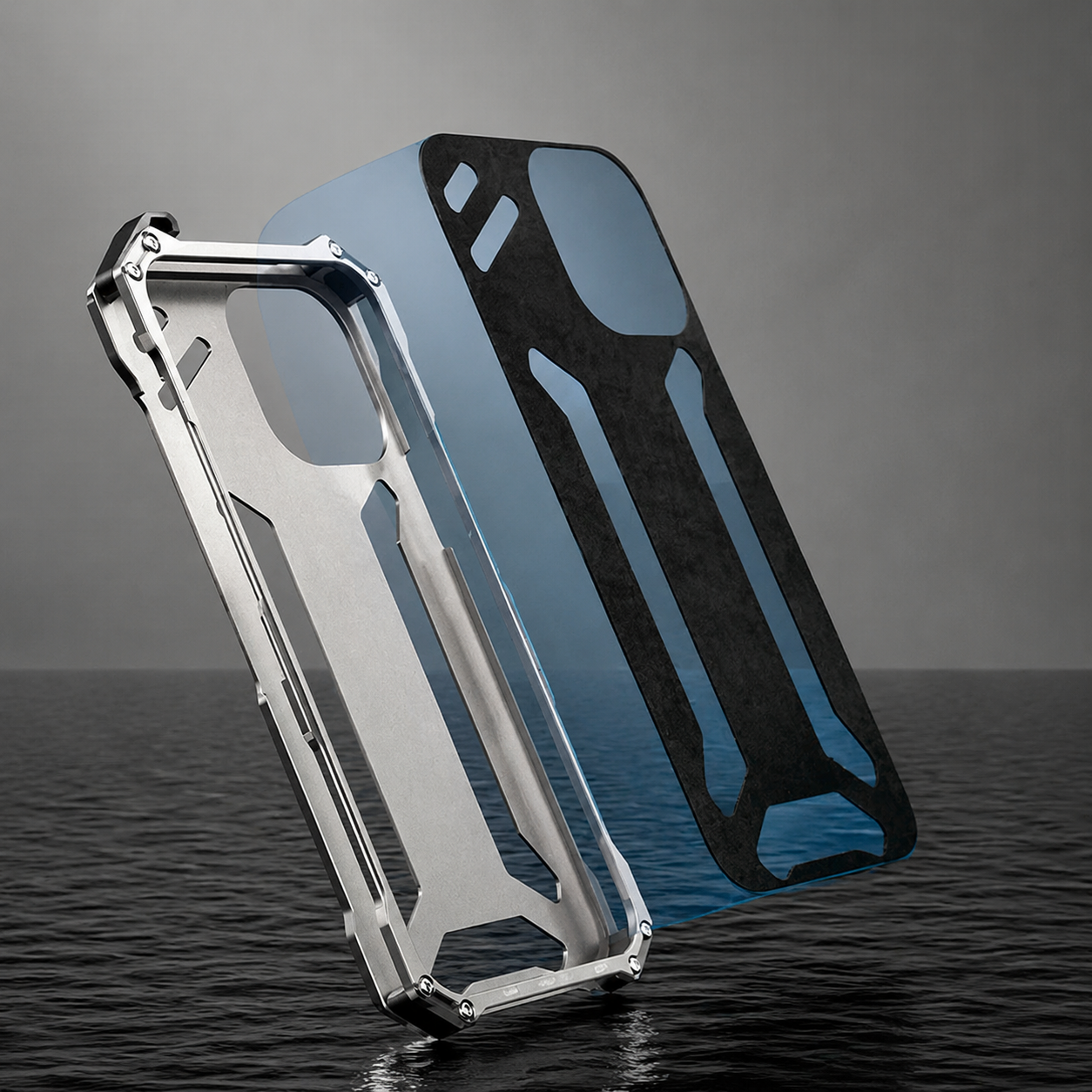 Premium iPhone Case Slim Aluminum Metal Shockproof Cover Hard Back Anti Fingerprint Non Slip Heavy Duty Full Coverage Scratch Resistant Protective Design