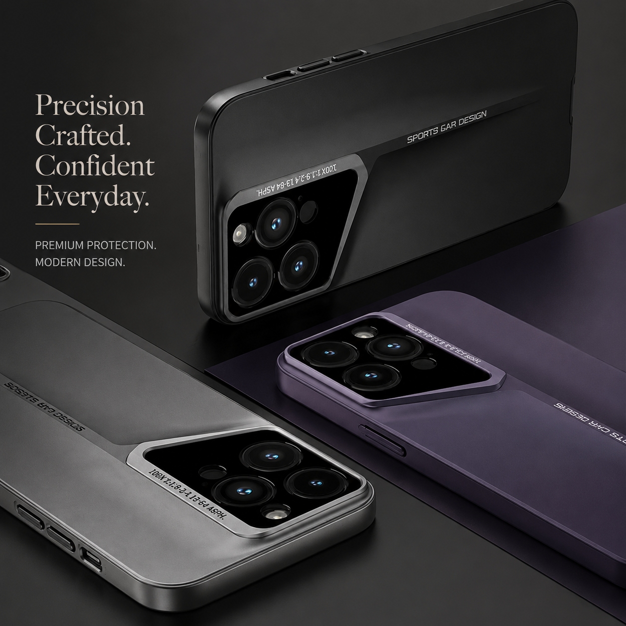 Premium iPhone Case Ultra Slim Magnetic Hard PC Cover Matte Blade Texture Frosted Lens Protection Shockproof Non Slip Full Coverage Design
