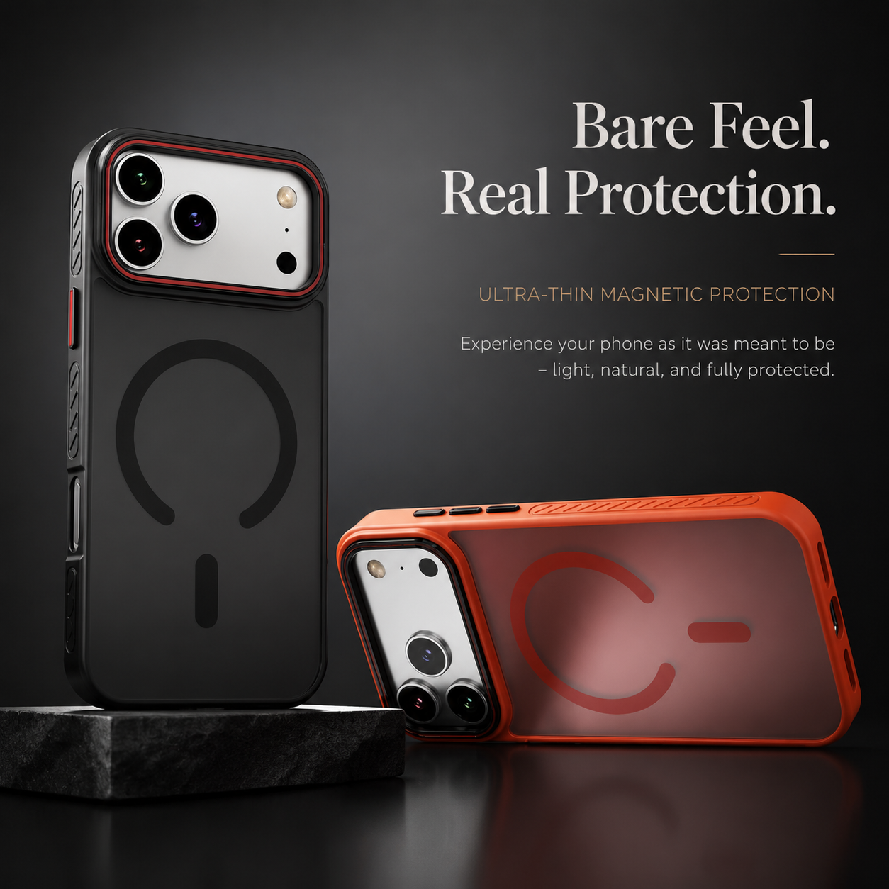 Premium iPhone Case MagSafe Compatible Magnetic Transparent Matte Cover Shockproof Protective Frame Camera Lens Protection Slim Full Coverage