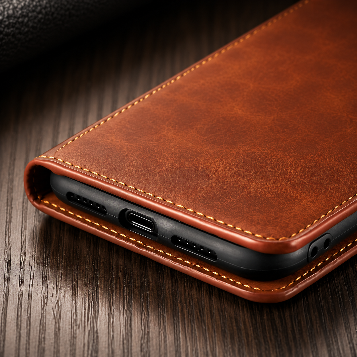 Premium iPhone Case MagSafe Compatible Wallet Flip Cover Card Holder Magnetic Closure Shockproof Camera Lens Protection Suede Leather Slim Full Coverage Cover