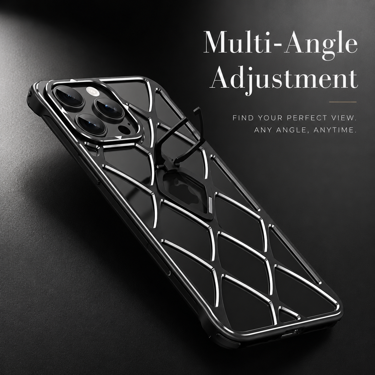 Premium iPhone Case MagSafe Compatible Magnetic Ultra Light Metal Frame Cooling Back Built-in Stand Shockproof Camera Protection Slim Full Coverage