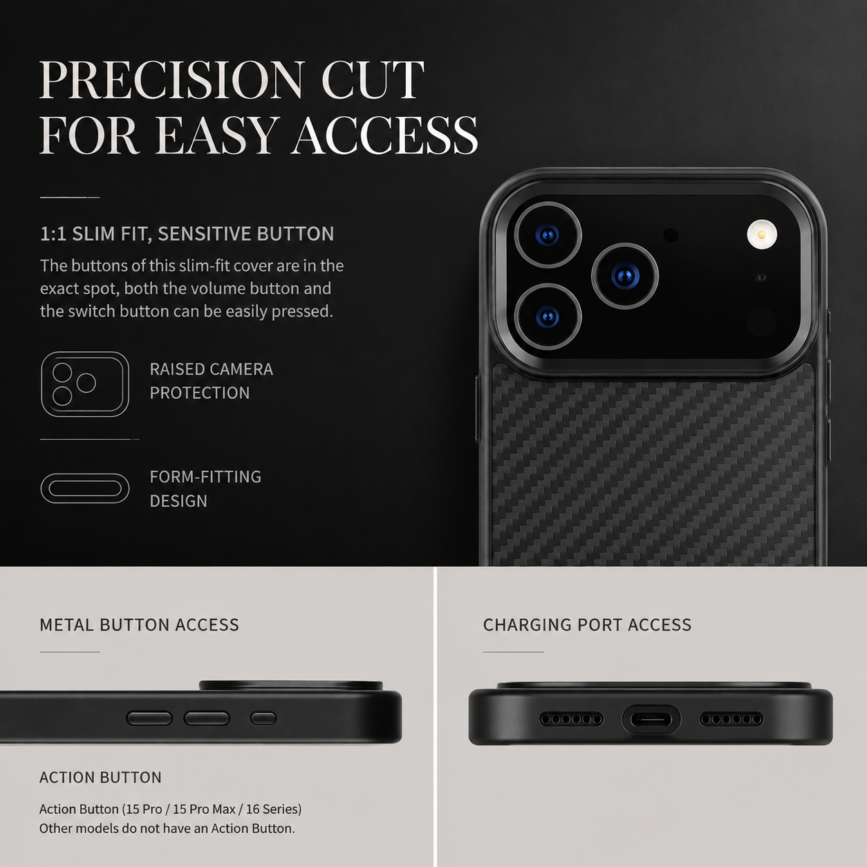 Premium iPhone Case MagSafe Compatible Aramid Fiber Ultra Thin Magnetic Protective Cover Full Coverage Shockproof Lightweight Slim Design Armor Case