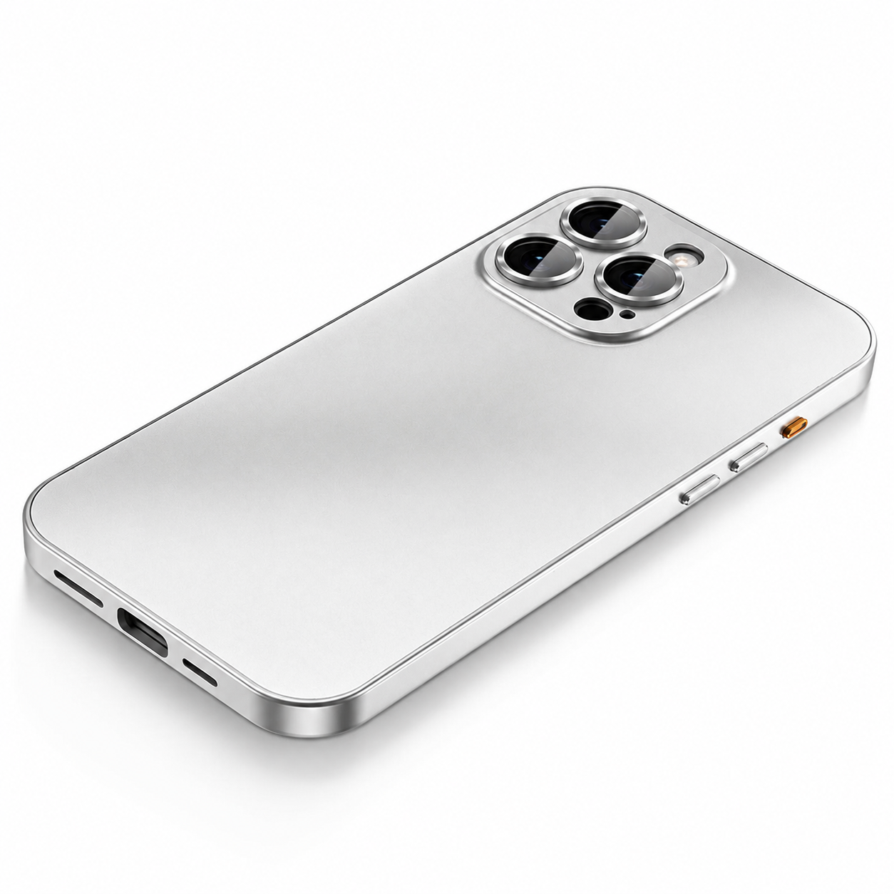 Premium iPhone Case Aluminum Metal Frame Protective Cover Shockproof Camera Lens Protection Wireless Charging Slim Lightweight PC Back Full Coverage