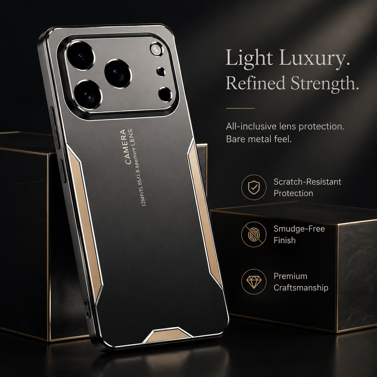 Premium iPhone Case MagSafe Compatible Metal Frosted Protective Cover Shockproof Silicone Bumper Camera Lens Protection Anti Scratch Slim Full Coverage