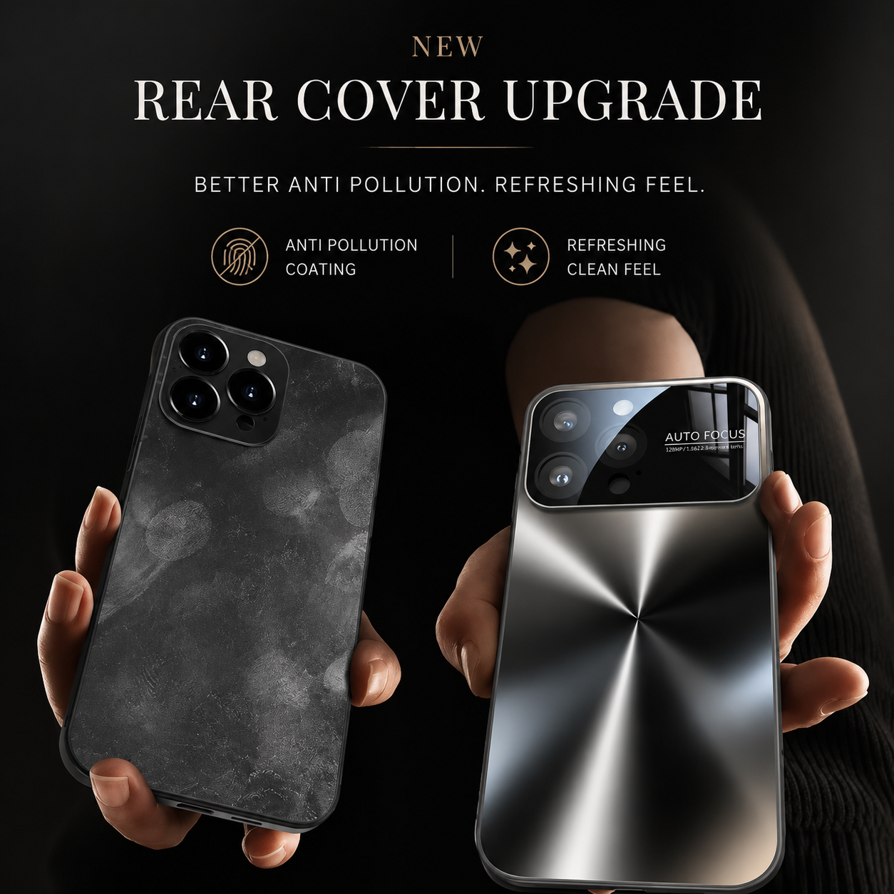 Premium iPhone Case Metal Back Protective Cover Shockproof Silicone Frame Camera Lens Protection Anti Scratch Heavy Duty Slim Full Coverage