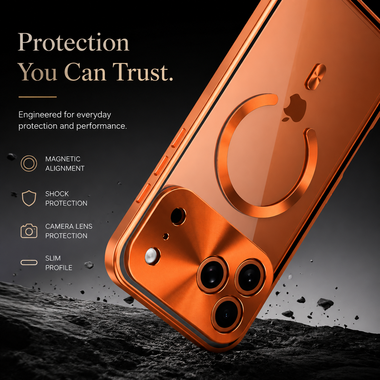 Premium iPhone Case MagSafe Compatible Magnetic Aluminum Frame Privacy Screen Protector Clear Back Shockproof Camera Lens Guard Slim Full Coverage