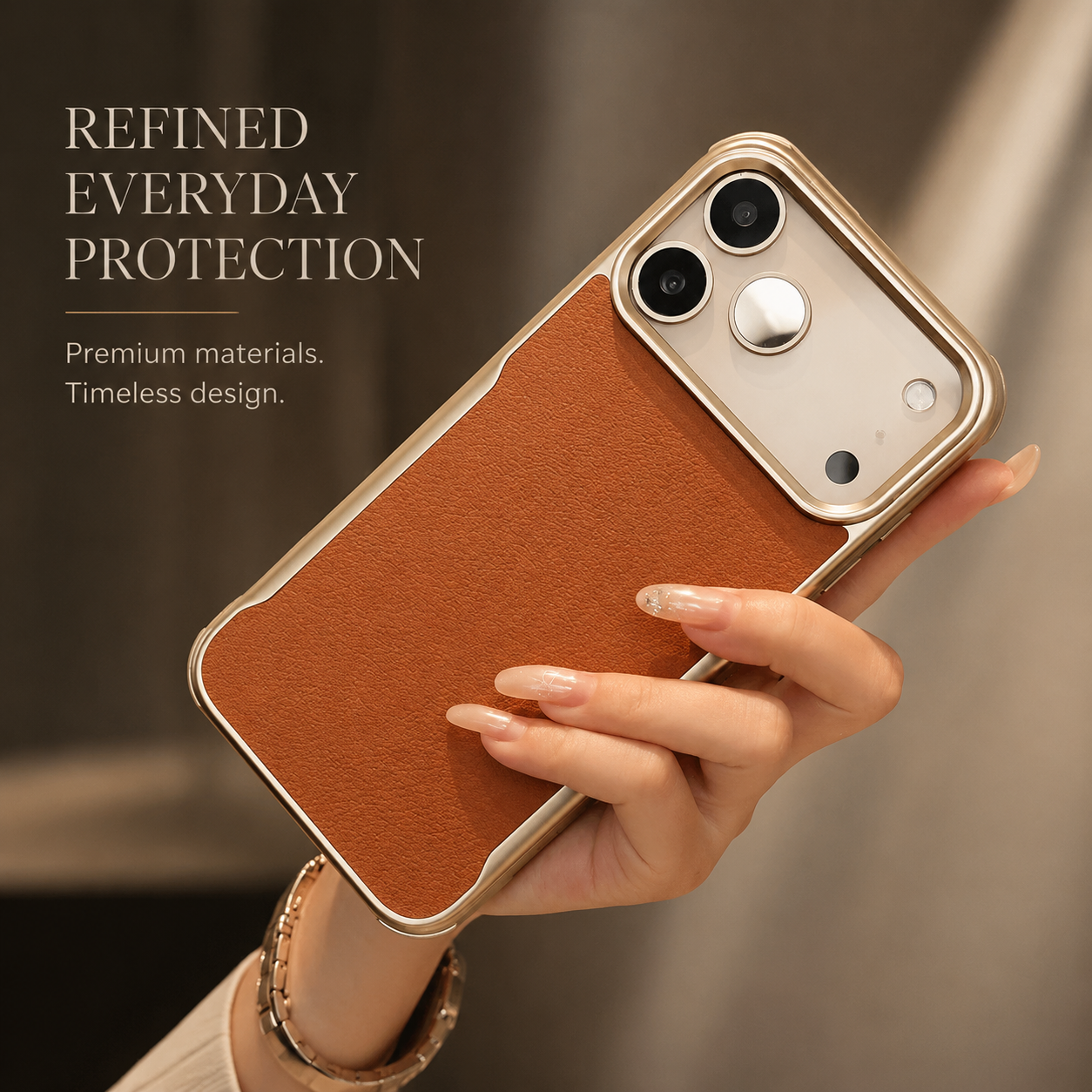 Premium iPhone Case MagSafe Compatible Magnetic PU Leather Protective Cover Metal Frame Shockproof Camera Lens Protection Anti Scratch Non Slip Full Coverage