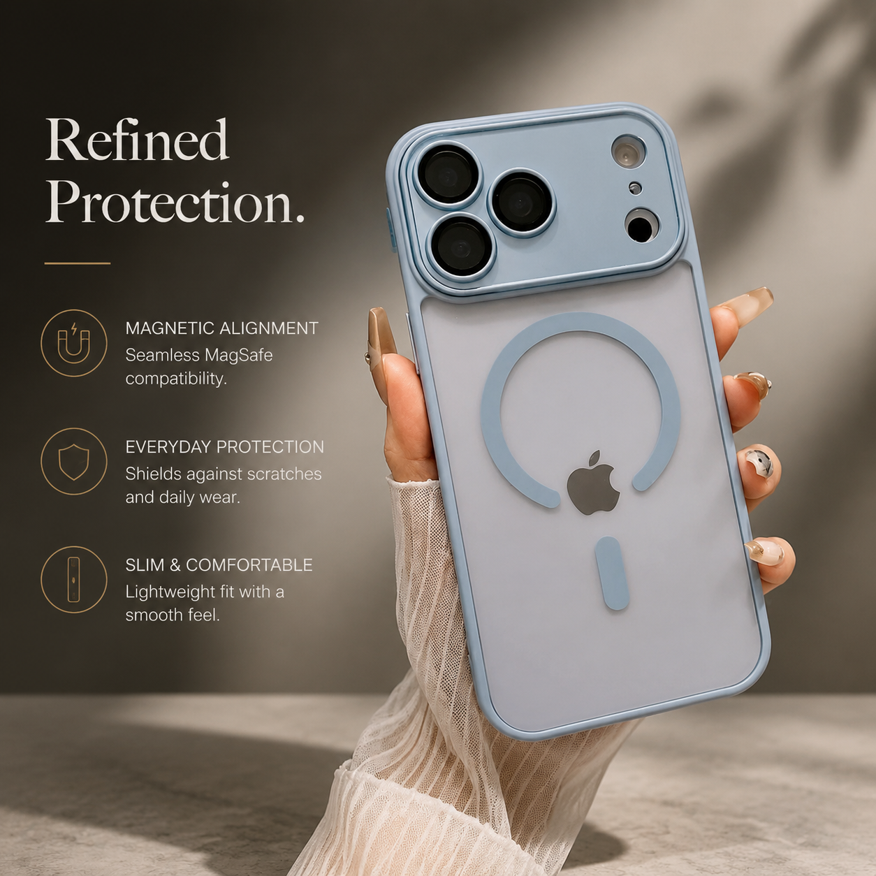 Premium iPhone Case MagSafe Compatible Matte Translucent Cover Magnetic PC TPU Hybrid Shockproof Anti Fingerprint Protective Slim Case