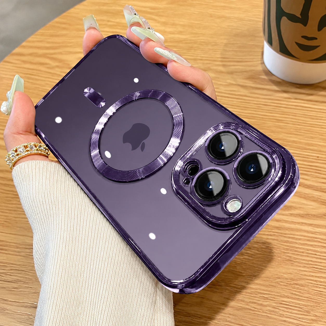 Premium iPhone Case MagSafe Compatible Magnetic Protective Cover Shockproof Camera Lens Protection Slim TPU Plating Frame Anti Scratch Full Coverage