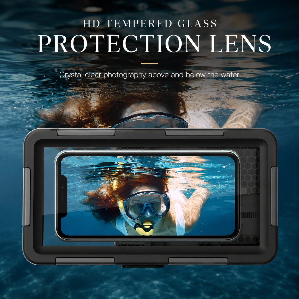 Premium Waterproof iPhone Case IP68 Protective Cover Full Body Shockproof Anti Scratch Sealed Underwater Protection Lanyard Durable Design Case