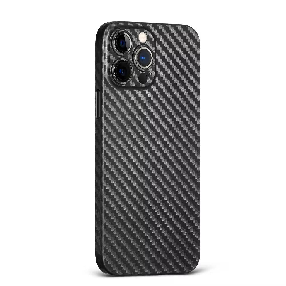 Premium iPhone Case Ultra Thin Carbon Fiber Matte Protective Cover Lightweight Anti Scratch Slim Hard Back Camera Protection Full Coverage